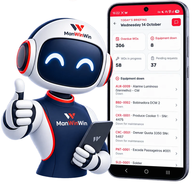 Winston showing Today's Briefing on a phone